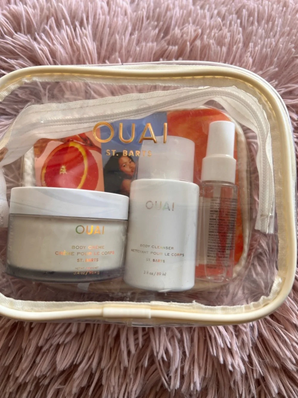 NIP OUAI St. Barts Travel Set - Clear Cosmetic Pouch Bundle - Picture 4 of 7
